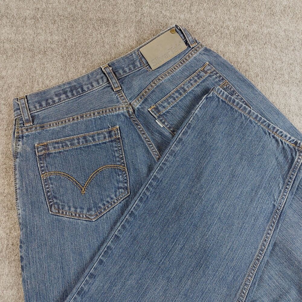 Levis SilverTab Baggy Jeans Men's 30x30 (Fit 30x29.5) Blue 2000'S Skater